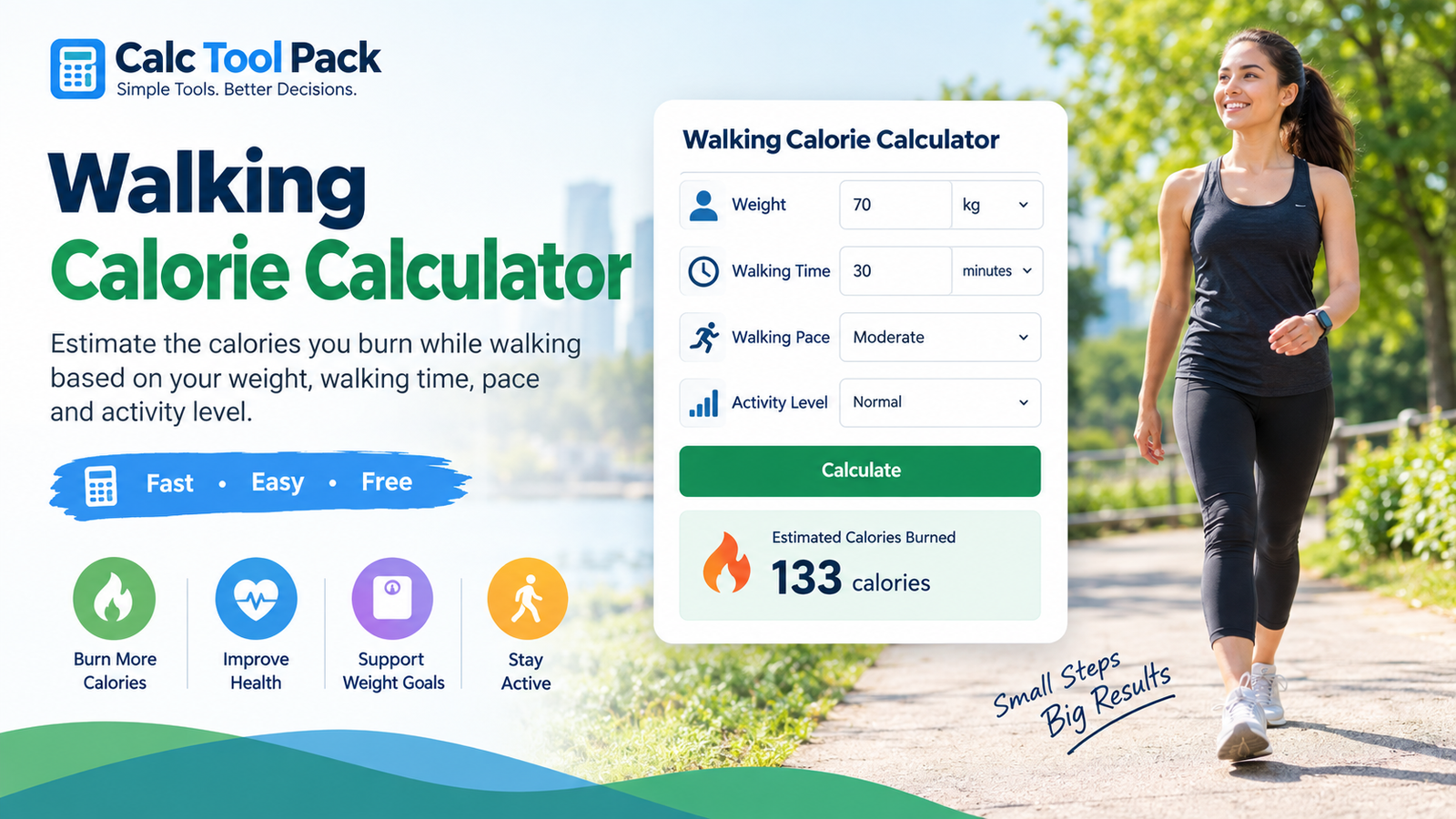 Walking Calorie Calculator – estimate calories burned while walking